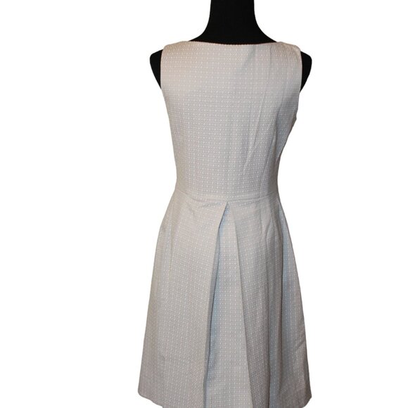 CLEARANCE SALE! Pure Collection Grey Geo Print Jacquard Fit Flare Dress 10 NWT's - Picture 9 of 16
